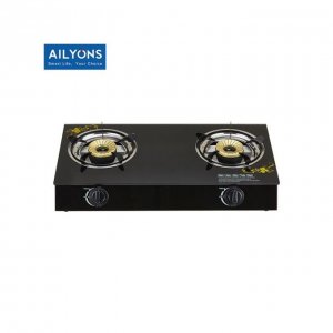 AILYONS DOUBLE BANNER GLASSTOP COOKER- 2BURNER GAS COOKER